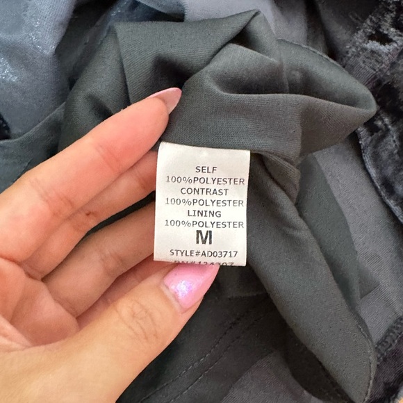 FARROW Elegant velvet sparkly striped Mini Dress - Picture 4 of 7